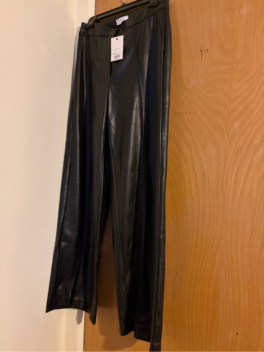 Nine West Black Faux Leather Pants